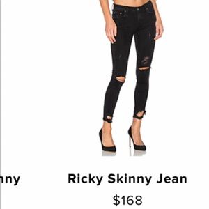 Lovers + friends- ricky black skinny jeans!
